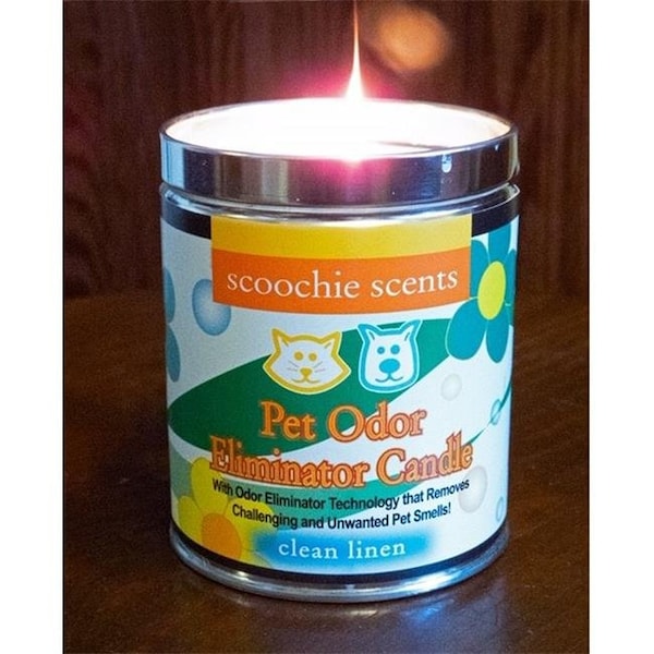 Scoochie Pet Scoochie Pet 262 Clean Linen Pet Odor Removing Candle - 13 oz 262 - main